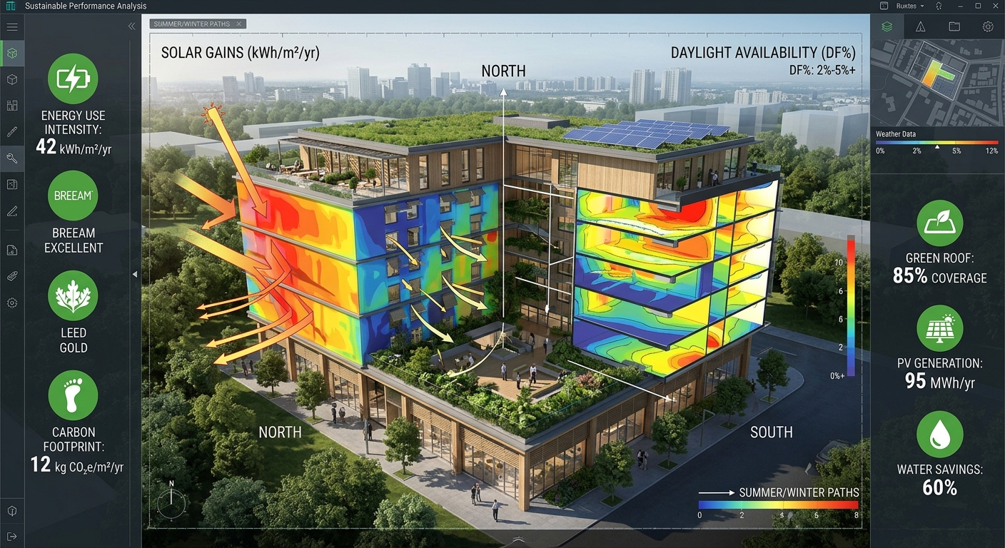 6D BIM sustainability and ESG performance — energy and carbon tracking
